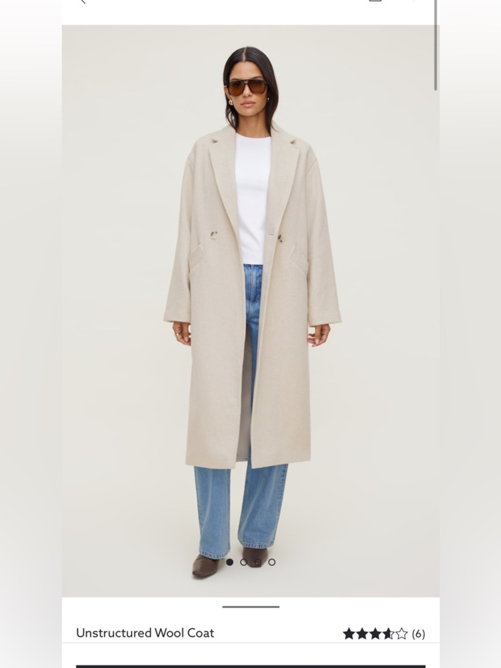 Unstructured Wool Coat from Dynamite
